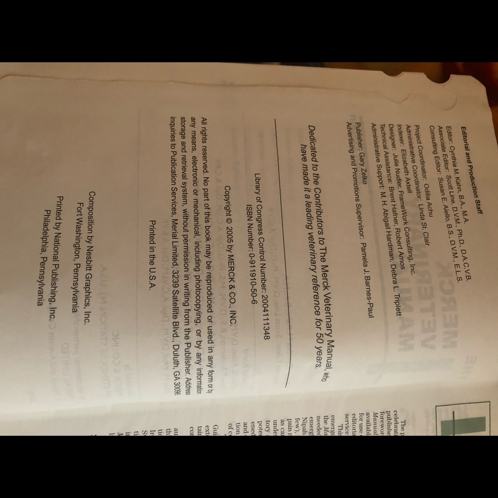 The MERCK MANUAL FOR VETERINARIANS... AWESOME!! - Picture 4 of 4